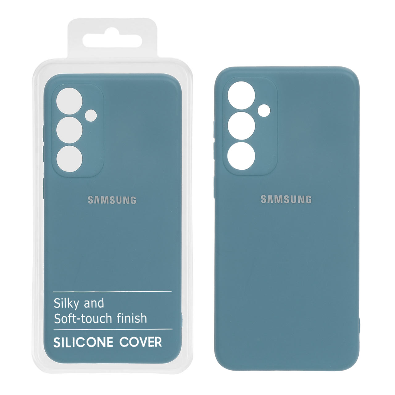 قاب نیو سیلیکون محافظ لنزدار RFF مدل Samsung S23 FE - آبی فیلی (پک دار)